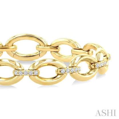 Aeris Gold Oval Shape Link Diamond Fashion Bracelet