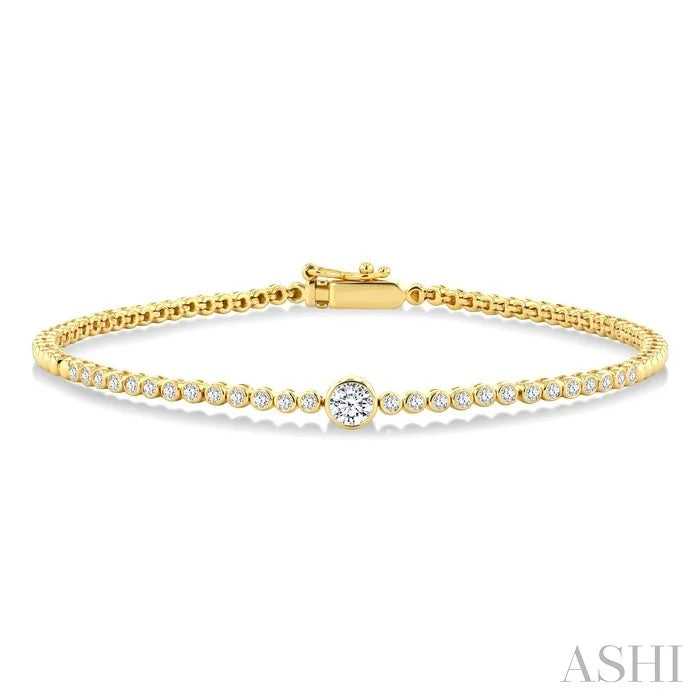 Luna Bezel Round Diamond Fashion Bracelet