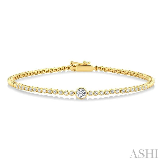 Luna Bezel Round Diamond Fashion Bracelet