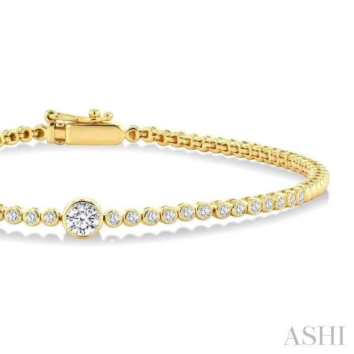 Luna Bezel Round Diamond Fashion Bracelet