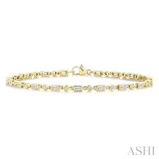 Baguette Bezel Diamond Fashion Bracelet