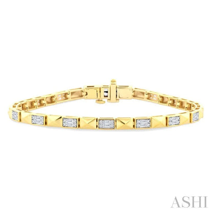 Pyramid Fusion Diamond Fashion Bracelet
