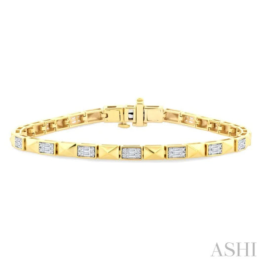 Pyramid Fusion Diamond Fashion Bracelet