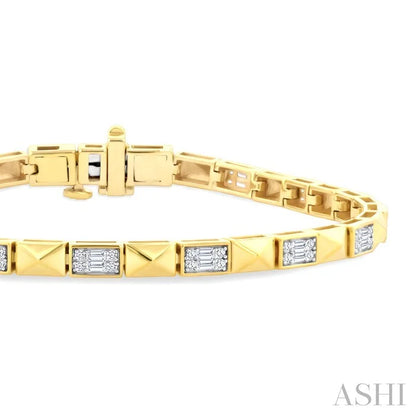 Pyramid Fusion Diamond Fashion Bracelet