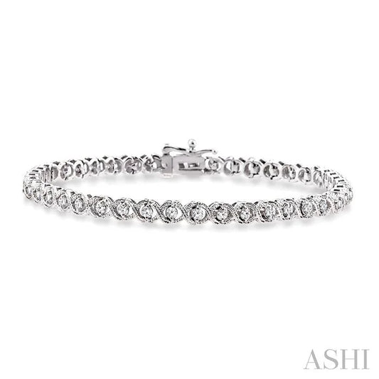 X' Shape Diamond Bracelet