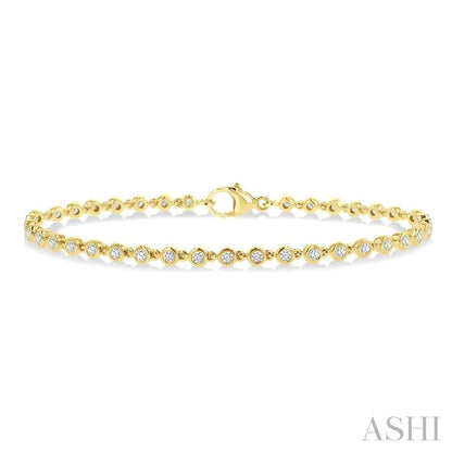 Bezel Set Diamond Tennis Bracelet