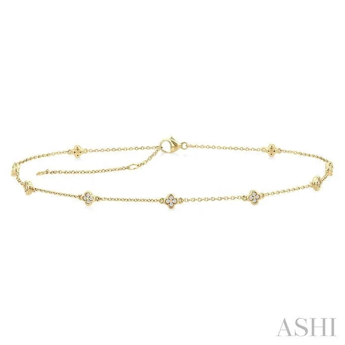 Clover Diamond Station Chain Anklet