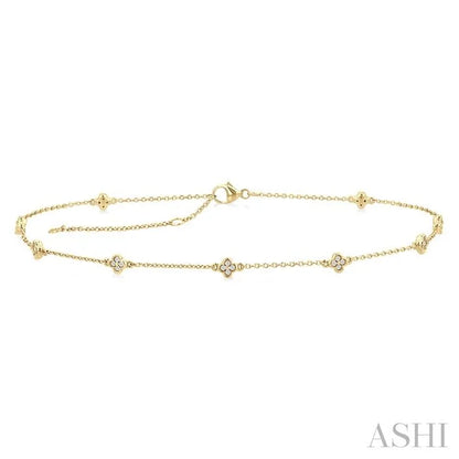 Clover Diamond Station Chain Anklet