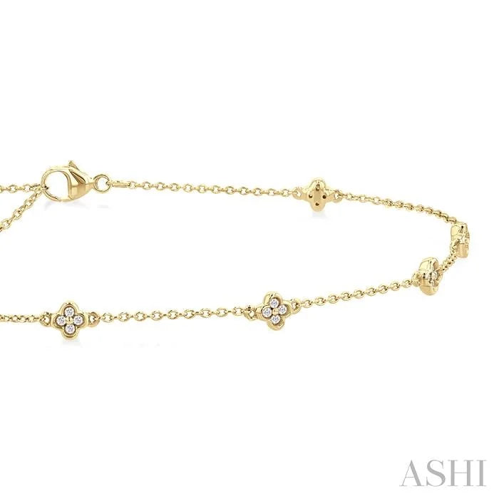 Clover Diamond Station Chain Anklet