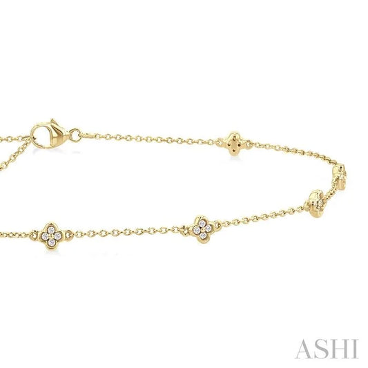 Clover Diamond Station Chain Anklet