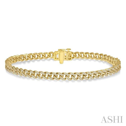 Curb & Cuban Diamond Fashion Bracelet