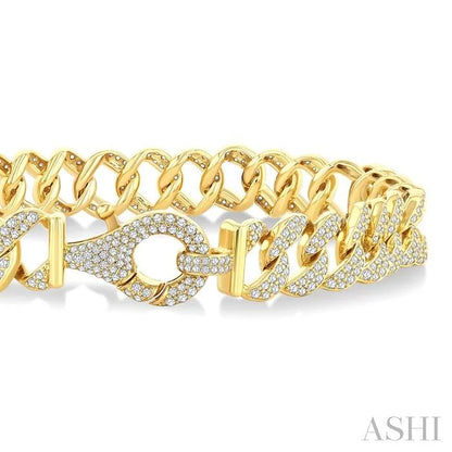 Curb & Cuban Diamond Fashion Bracelet