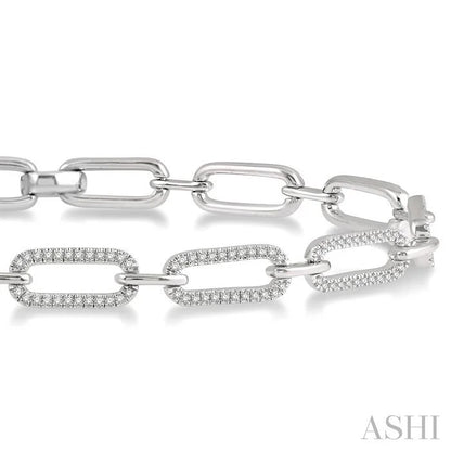 Paperclip Diamond Fashion Bracelet