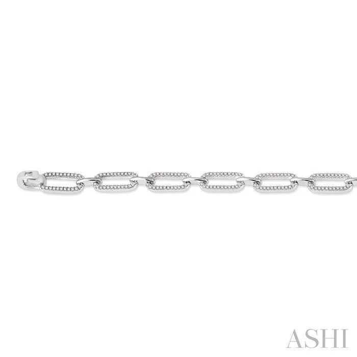 Paperclip Diamond Fashion Bracelet