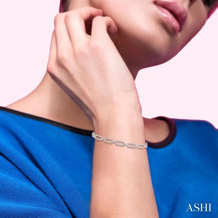Paperclip Diamond Fashion Bracelet