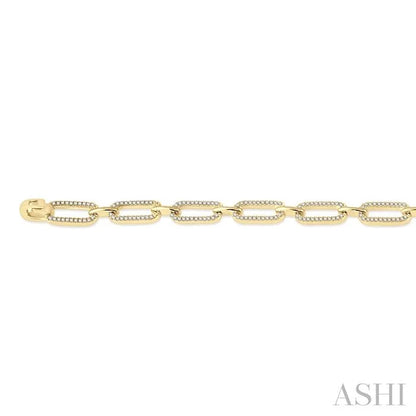 Paperclip Diamond Fashion Bracelet