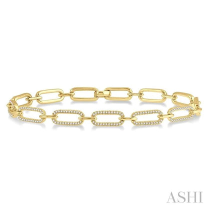 Paperclip Diamond Fashion Bracelet
