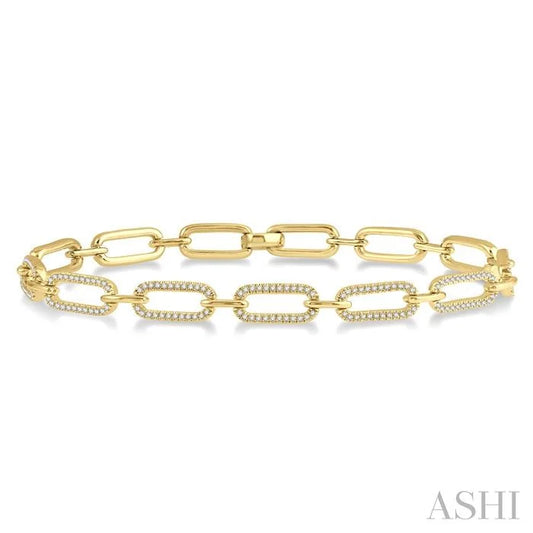 Paperclip Diamond Fashion Bracelet