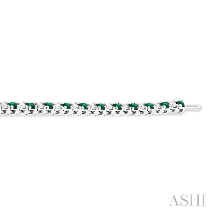 Alternate Gemstone & Diamond Tennis Bracelet