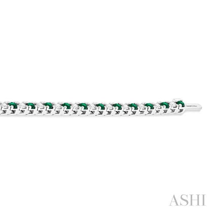 Alternate Gemstone & Diamond Tennis Bracelet