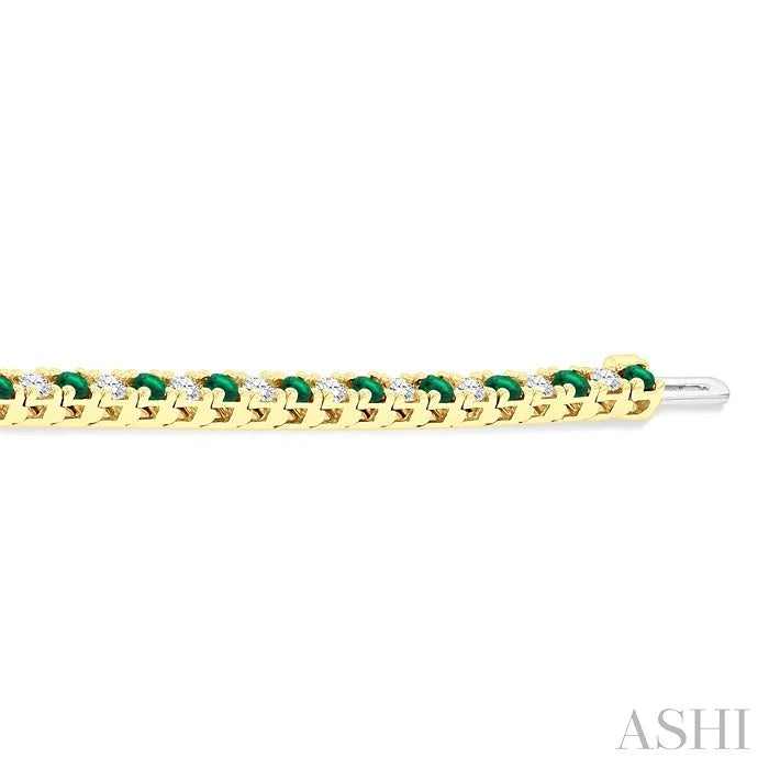 Alternate Gemstone & Diamond Tennis Bracelet