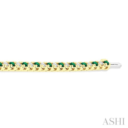 Alternate Gemstone & Diamond Tennis Bracelet