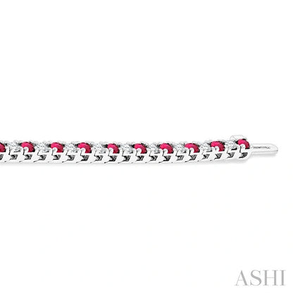 Alternate Gemstone & Diamond Tennis Bracelet