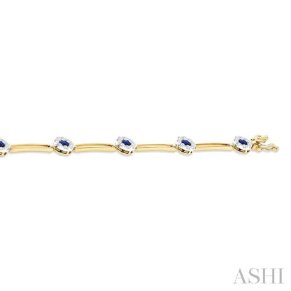 Round Shape Paperclip Lovebright Gemstone & Diamond Bracelet