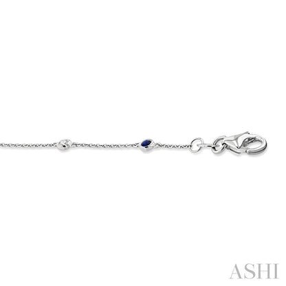 Alternate Gemstone & Diamond Station Chain Bracelet