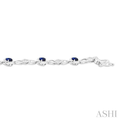 Oval Shape Gemstone & Diamond Fashion Bracelet
