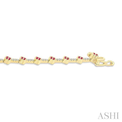 Clover Gemstone & Diamond Bracelet