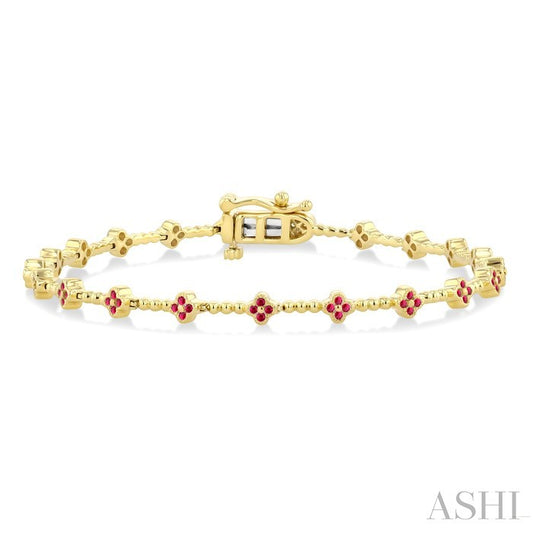 Bead Bijoux Clover Gemstone & Diamond Bracelet
