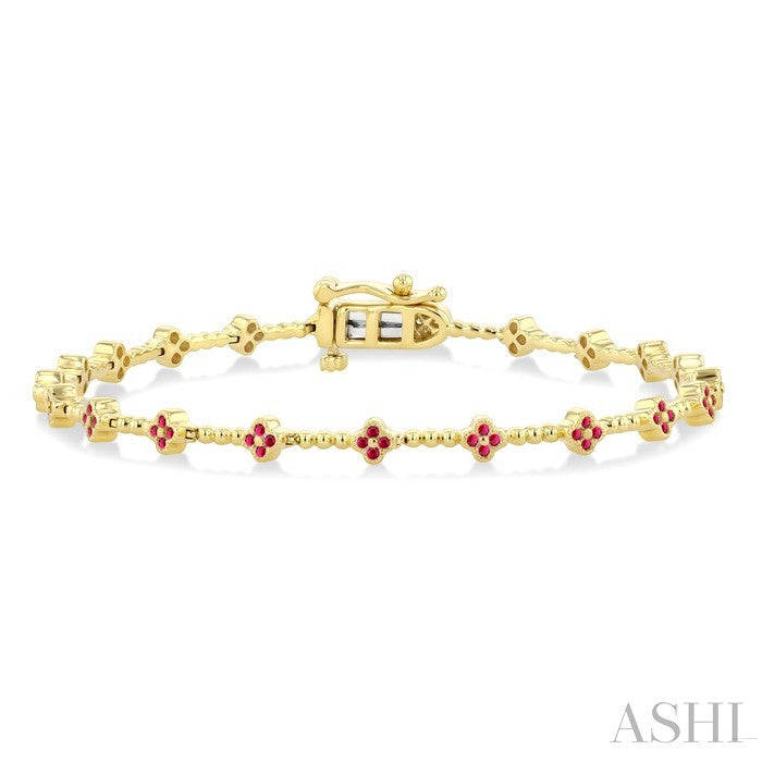 Bead Bijoux Clover Gemstone & Diamond Bracelet
