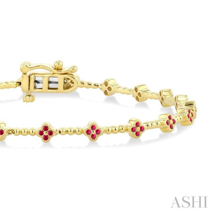 Bead Bijoux Clover Gemstone & Diamond Bracelet