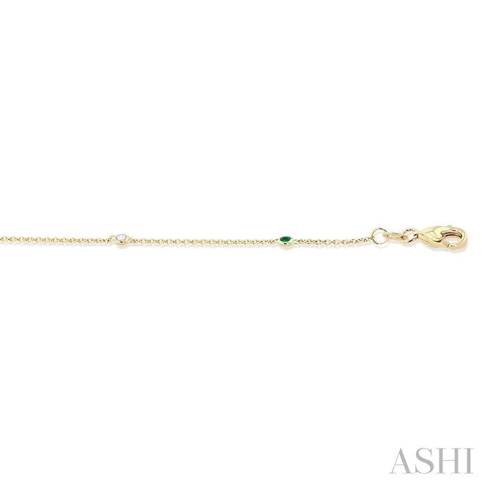 Alternate Gemstone & Diamond Station Chain Bracelet