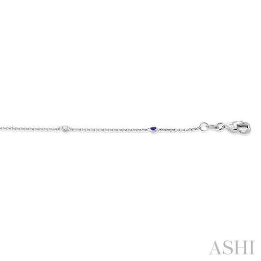 Alternate Gemstone & Diamond Station Chain Bracelet