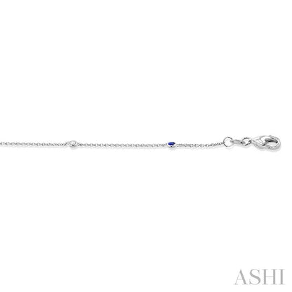Alternate Gemstone & Diamond Station Chain Bracelet