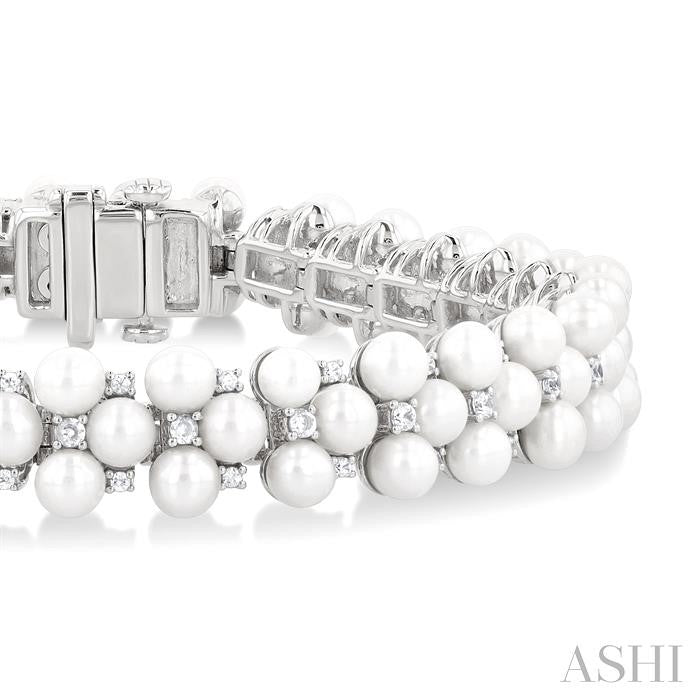 Pearl & Diamond Fashion Bracelet