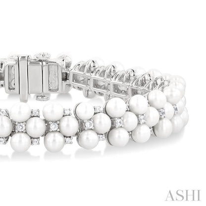 Pearl & Diamond Fashion Bracelet