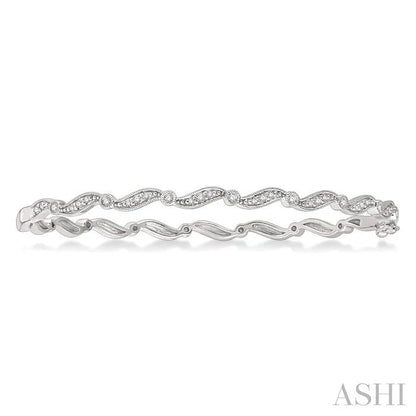 Wave Stackable Diamond Bangle