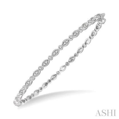 Marquise Shape Stackable Diamond Bangle
