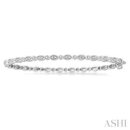 Marquise Shape Stackable Diamond Bangle
