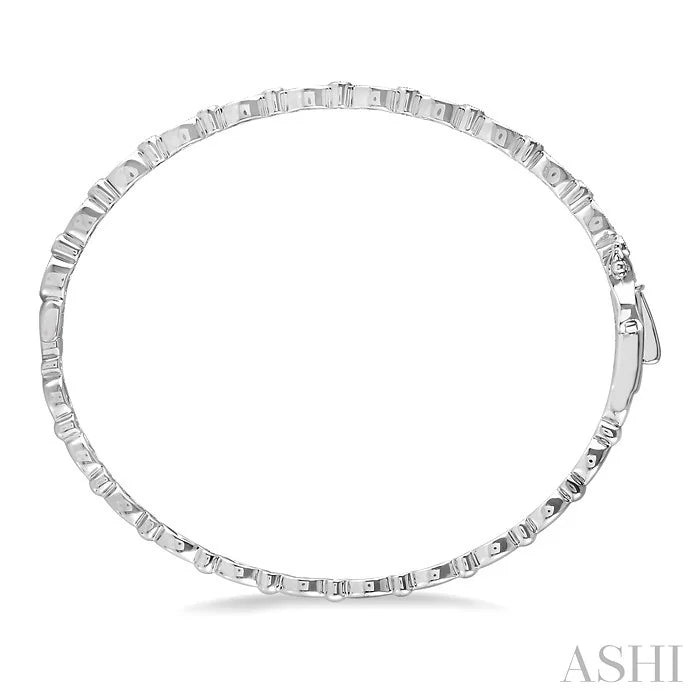 Marquise Shape Stackable Diamond Bangle