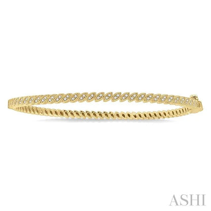 Marquise Shape Stackable Diamond Bangle