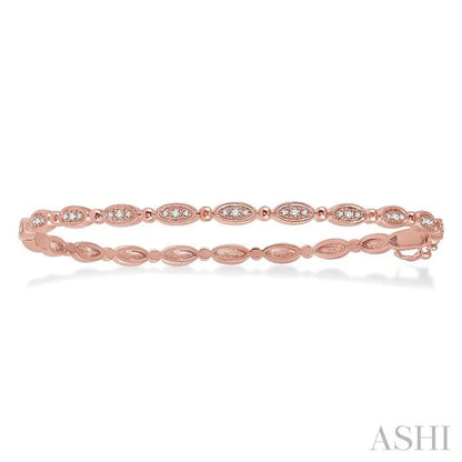 Oval Shape Stackable Diamond Bangle