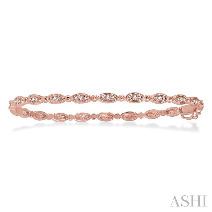 Oval Shape Stackable Diamond Bangle