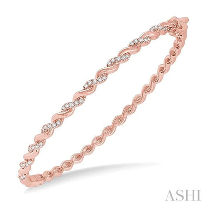 Swirl Stackable Diamond Bangle