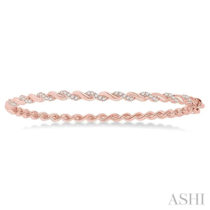 Swirl Stackable Diamond Bangle