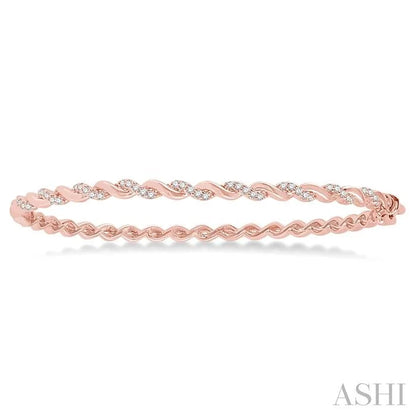 Swirl Stackable Diamond Bangle
