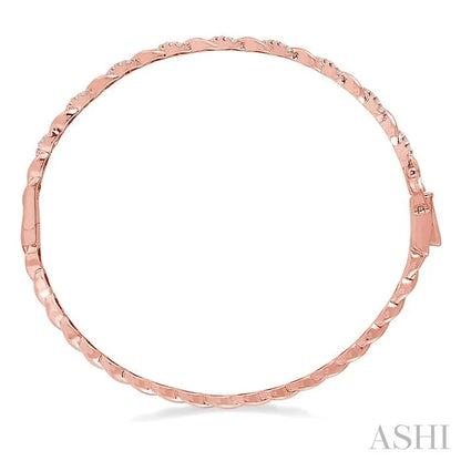 Swirl Stackable Diamond Bangle